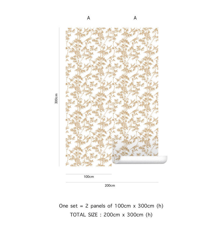 Tenue de Ville Tapete Ylang Ylang Desert in Beige mit floralem und botanischem Muster - Bild 2