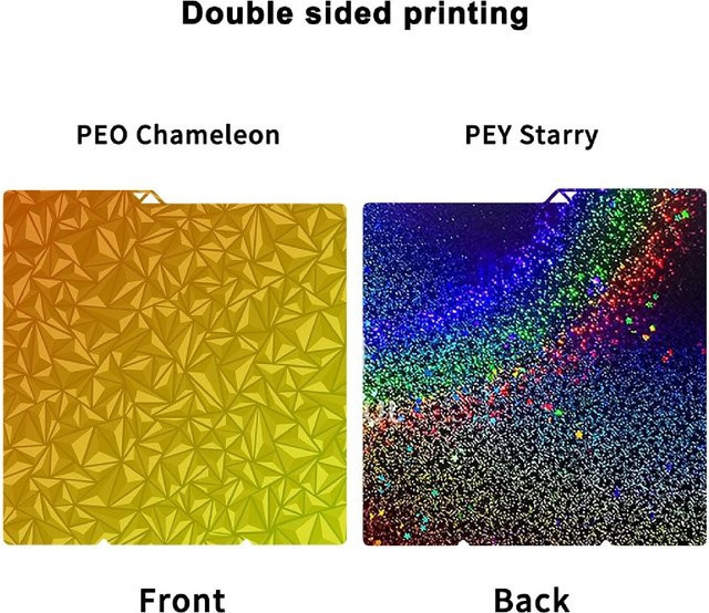 Doppelseitige Bauplatte als flexibles Druckbett mit klarer Textur für Kobra S1 3D-Drucker, B/T: 264 x 276 mm, transparent/multicolour - Bild 1