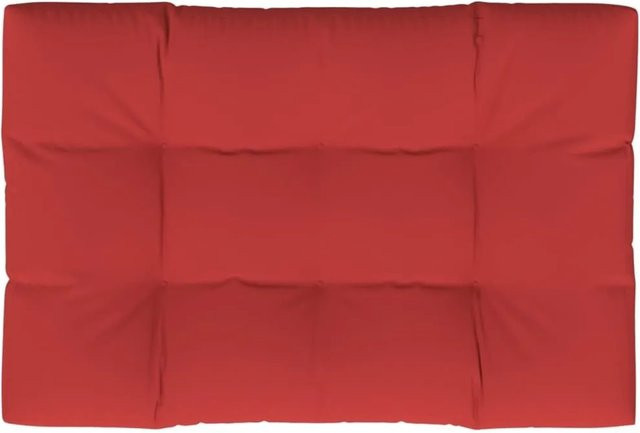 vidaXL Palettenkissen Rot aus Polyester, wasserabweisend und UV-beständig, B/T/H: 120 x 80 x 12 cm - Bild 1