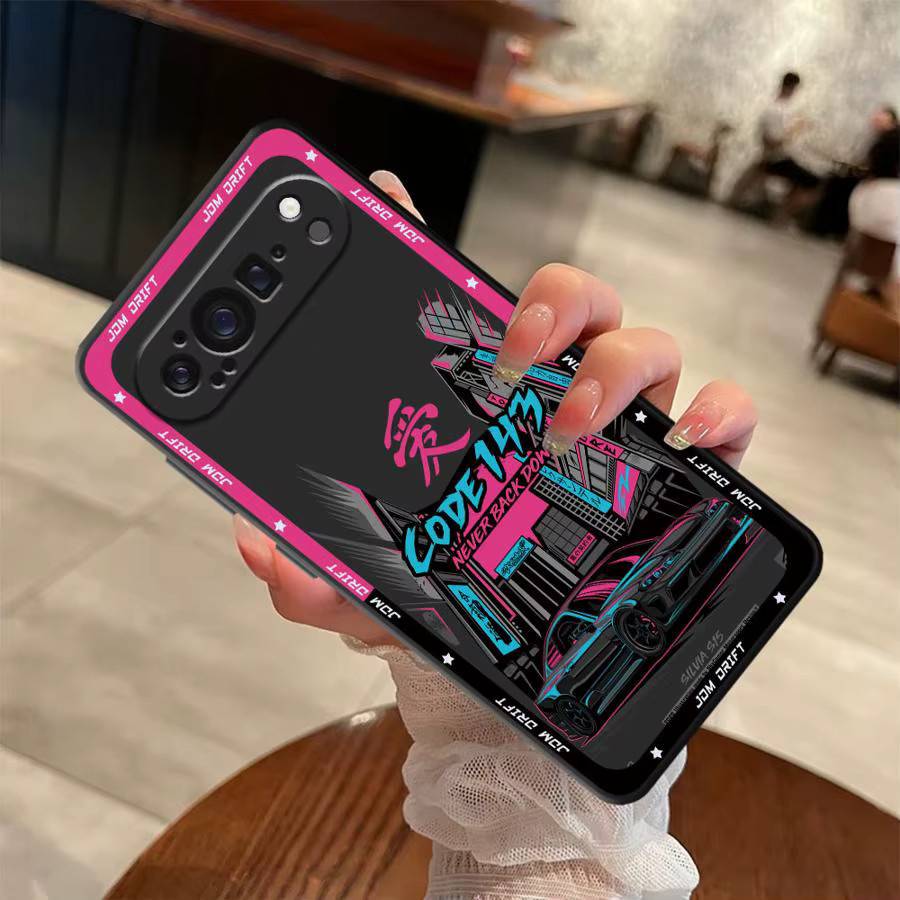 Handyhülle Softcover für Google Pixel 10 9 Pro XL 8 Pro 7 6 mit Japanisches JDM Drift Car Red Sun Design in Rot - Bild 4