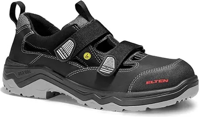 Elten Sicherheitssandale Laslo ESD S1P aus Leder in Schwarz, Größe 43 - Bild 1