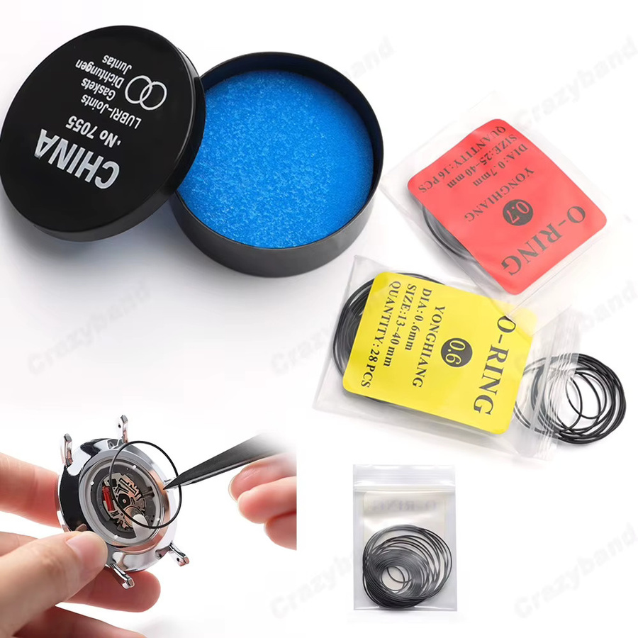 O-Ring Dichtung Silikon, Schwarz, Uhrenkrone Zubehör - Bild 3