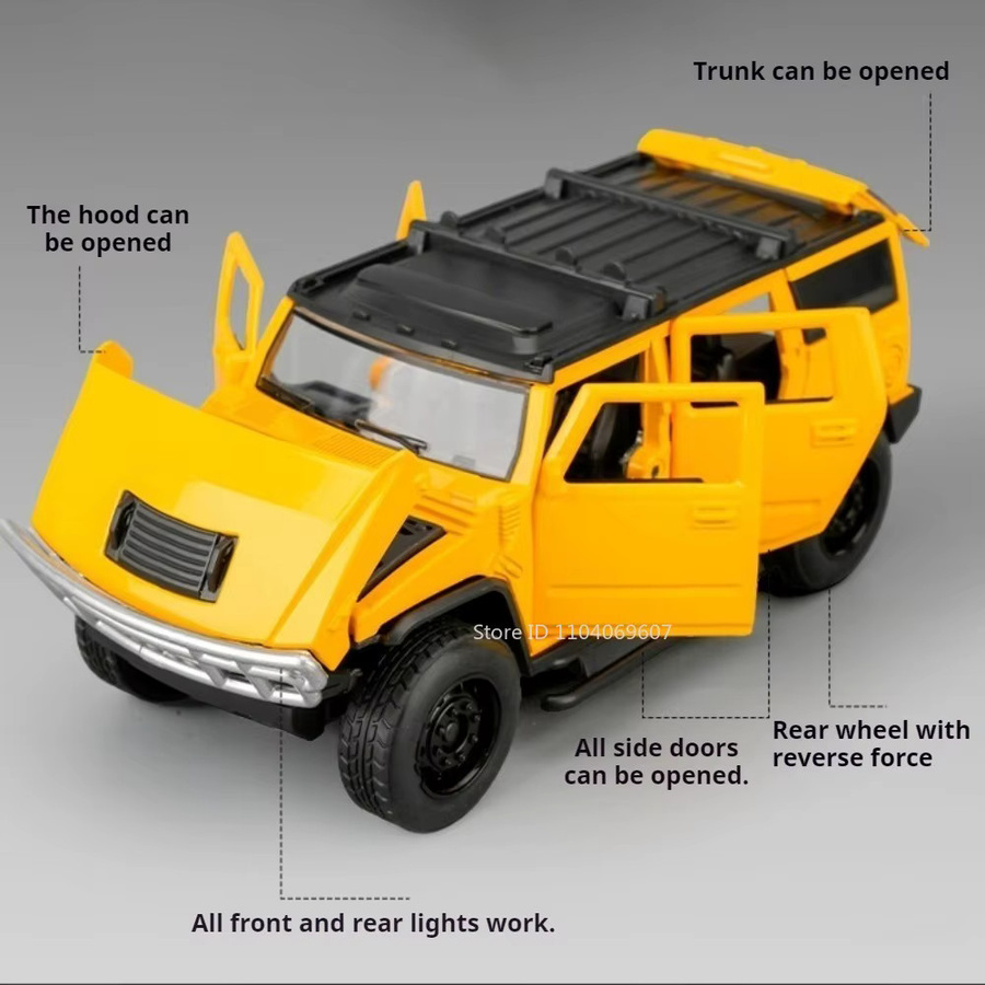 MAKEDA H2 Modell-Spielzeugauto Geländewagen, 1:32, mit Sound und Licht - Bild 1