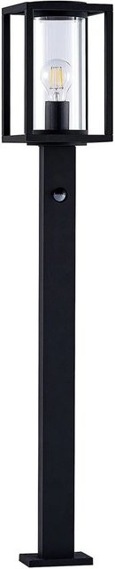 Lucande Außenleuchte Ferda Modern in Schwarz aus Aluminium mit Bewegungsmelder und E27 Fassung - Bild 1