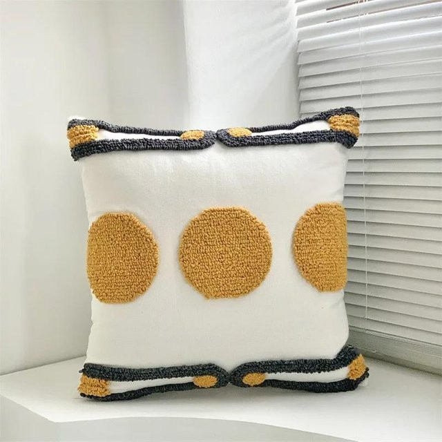 JMG Clothing Samt Kissenbezug mit Stickerei im Boho-Stil, B/B: 45 x 45 cm, Mehrfarbig - Bild 1