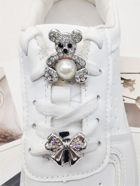LIN KING Schuh Spitze Charms, Strass Bär Schmetterling, Damen - Bild 1