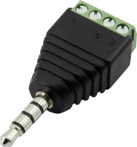 TRU COMPONENTS 1386615 Klinken-Steckverbinder 3,5mm Stecker, gerade, 4 Pol, Stereo, Schwarz - Bild 1