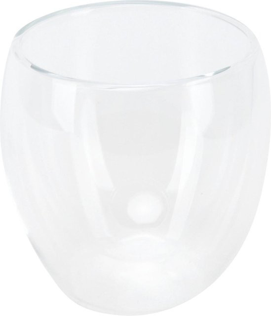 OutsideWorld Hitzebeständiger Milchbecher aus Glas, 2-lagiger zylindrischer Kaffeebecher, transparent - Bild 1