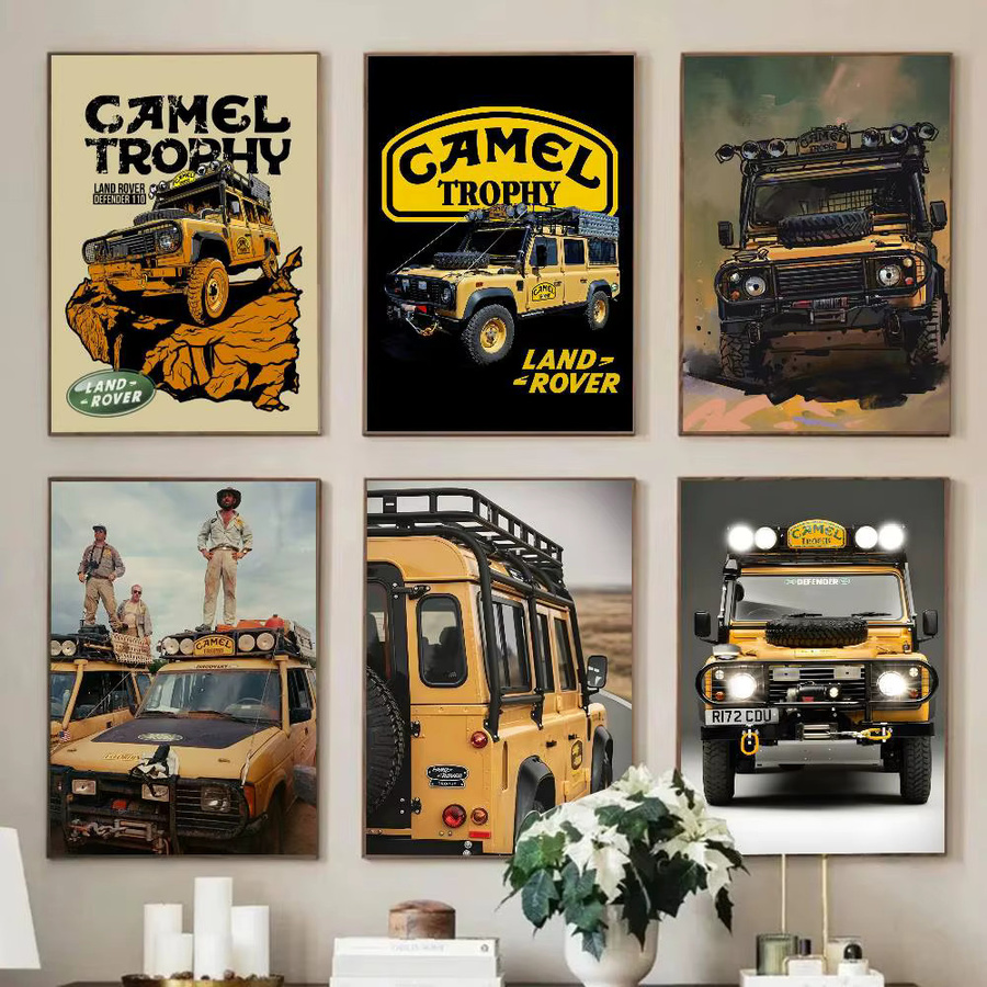 Camel Trophy D-Defender Wandaufkleber Retro Poster in Mehrfarbig für Wohnzimmer und Schlafzimmer - Bild 2