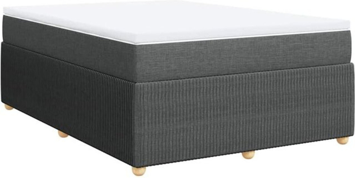 vidaxl Boxspringbett mit Matratze in Grau aus Stoff B/T/H: 160 x 200 cm - Bild 1
