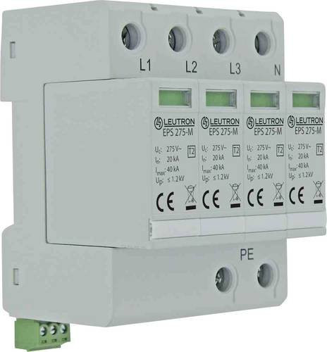 Leutron 380613 EPS T2/4+0-275-FM Überspannungsschutzgerät für Verteilerschränke in Weiß, 40 kA - Bild 1