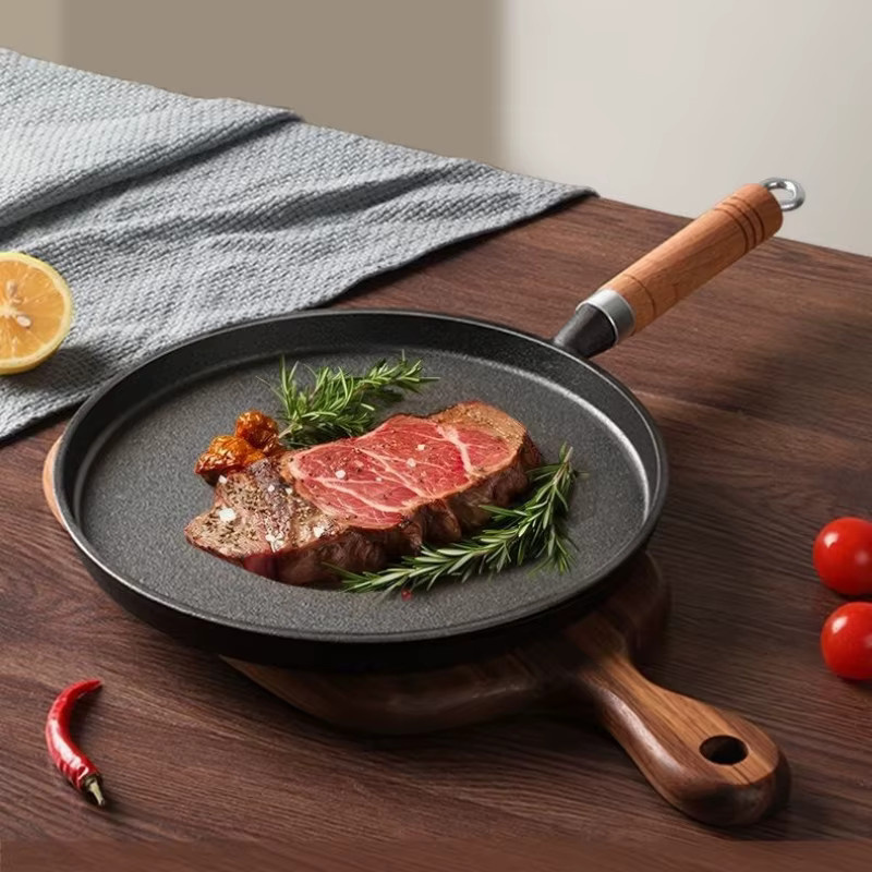 PDQ Gusseisen Pfanne unbeschichtet in Schwarz für Crêpes und Pfannkuchen, Durchmesser: 20 cm - Bild 2