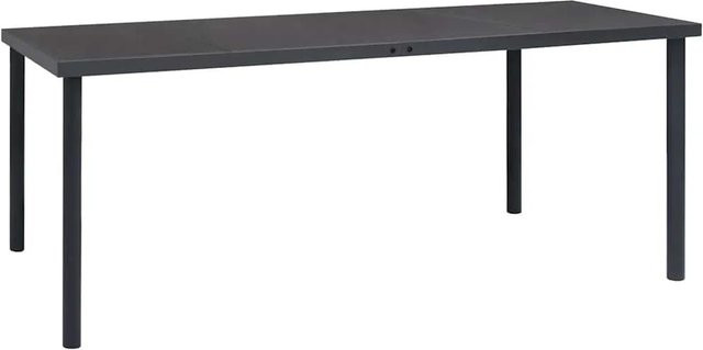 Furnicato Outdoor-Esstisch aus Stahl und Glas in Anthrazit, B/T/H: 190 x 90 x 74 cm - Bild 1