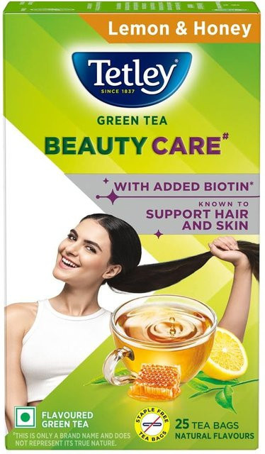 Tetley Grüner Tee Beauty Care Zitronen-Honig, Teebeutel, 25 Beutel - Bild 1
