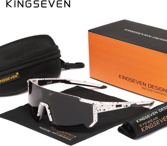 KINGSEVEN Sportsonnenbrille, Unisex, Vollrand, Kunststoff - Bild 1