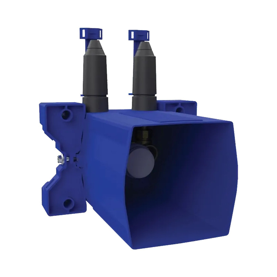 Delabie wasserdichter UP-Kasten für Brausearmatur mit Anschlussbogen G 1/2 in Blau - Bild 2