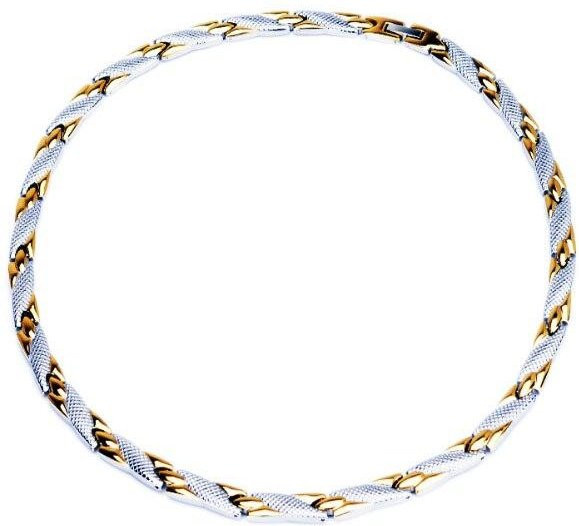 Lange Halskette Titan Stahl, Herren, White - Bild 1