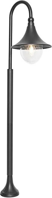 QAZQA Daphne Klassische Außenlaterne Schwarz IP44 aus Aluminium und Kunststoff für Garten und Außenbereiche Höhe: 125 cm - Bild 1