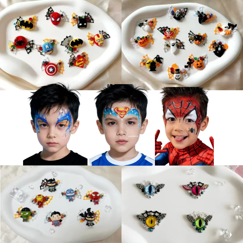 Augenbrauen-Make-up mit Edelsteinen und Strass, Temporäre Tattoo-Aufkleber - Bild 2