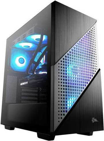 CSL Computer Gaming PC M10100 Desktop PC in Schwarz mit AMD Ryzen 7 7800X3D, 16GB RAM, 1000GB SSD und Nvidia GeForce RTX 4070 12GB GDDR6X - Bild 1
