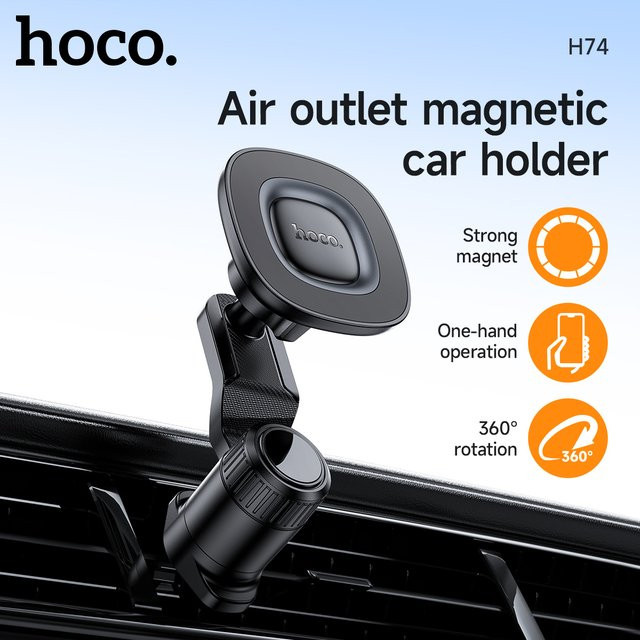HOCO H74 Magnetische Universal Autohalterung für das Lüftungsgitter, Grau - Bild 2