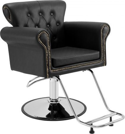 VEVOR Friseurstuhl in Schwarz mit PU-Bezug, höhenverstellbarer Barbersessel mit 360 Grad Drehung, B/T/H: 98 x 77 x 90,5 cm - Bild 1
