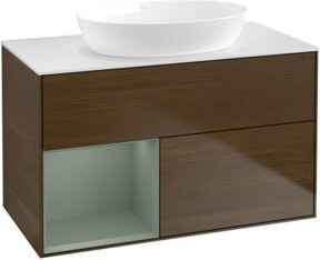 V&B Waschtischunterschrank Finion 100 in Weiß lackiert, Breite: 100 cm, Tiefe: 50,1 cm, Höhe: 50,1 cm - Bild 1