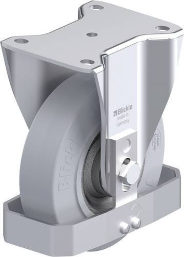 Blickle Stahlblech-Bockrolle BH-SE 160K-SG-FS in Silber, Rad-Durchmesser: 160 mm, Tragfähigkeit: 450 kg - Bild 1