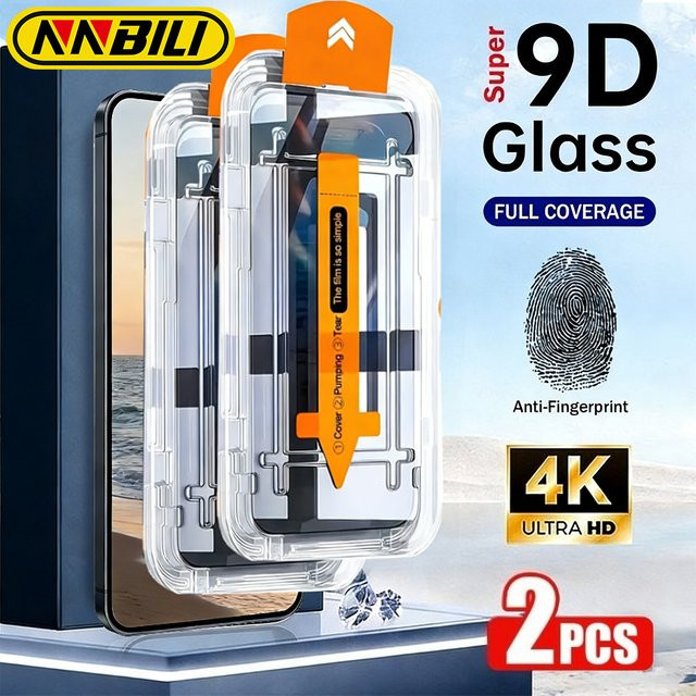 NNBILI 2er-Pack Displayschutz aus gehärtetem Glas für Samsung Galaxy S26 Ultra-Serie, Ultra-HD, transparent, unterstützt Fingerabdruck-Entsperrung - Bild 1
