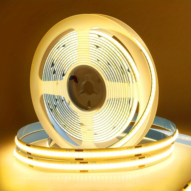 Flexibles COB LED-Lichtband 12V mit Selbstklebefolie für dekorative Innenbeleuchtung, Breite: 8 mm, Farbe: Warmweiß/Kaltweiß - Bild 1
