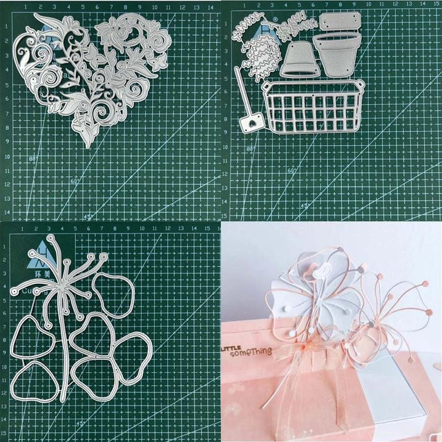 Silberne Metall Stanzformen Blume für DIY Scrapbooking und dekorative Prägung - Bild 1