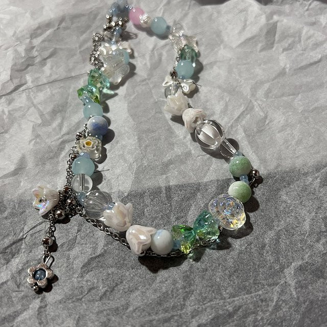 imixlot Halskette, Kristall, Perle, Silber, Damen - Bild 1