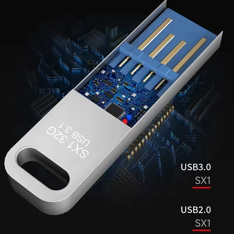 Hochgeschwindigkeits Metall USB 3.0 Stick in Silber mit verschiedenen Speicherkapazitäten von 128GB bis 2TB - Bild 4
