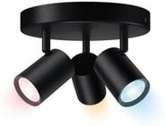 WiZ Imageo Deckenleuchte mit 3 einstellbaren Spots, Tunable White und Color, GU10, Schwarz, Durchmesser: 12,3 cm - Bild 2