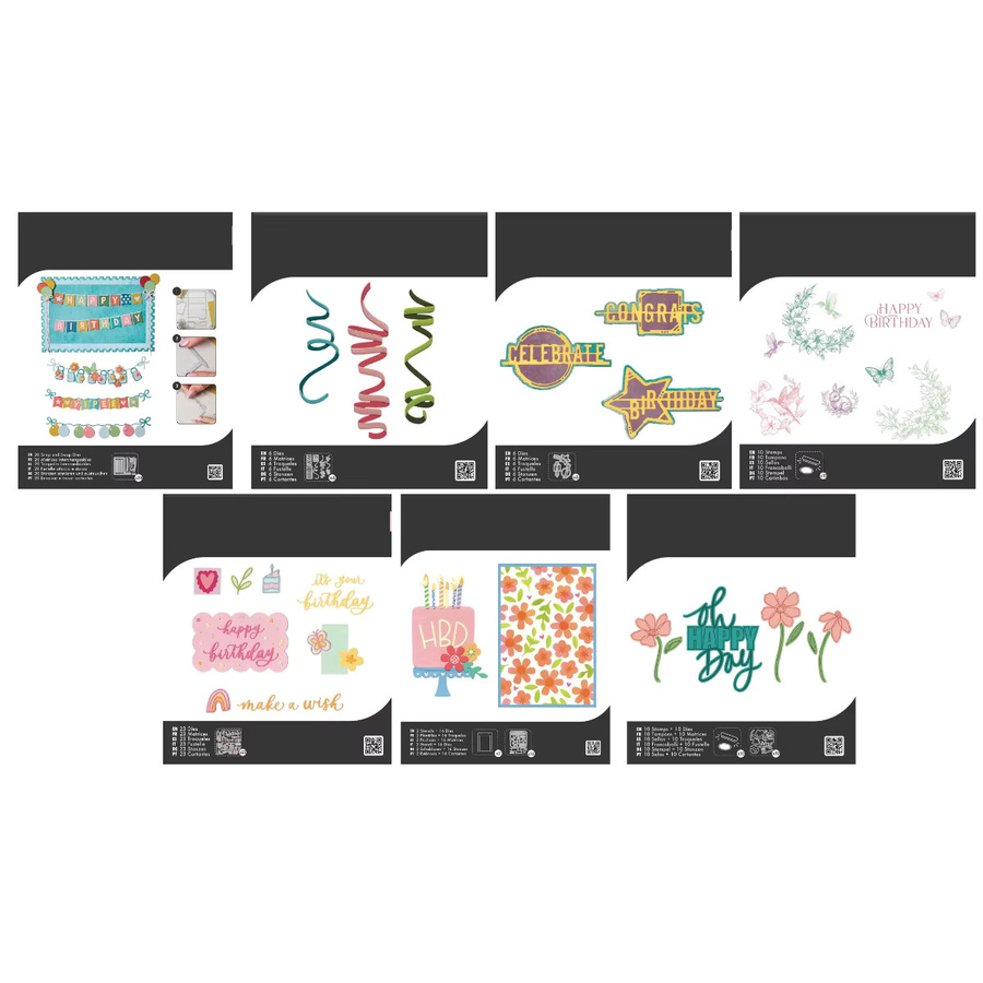 Metall-Stanzformen für Scrapbooking und DIY-Projekte mit Happy Birthday, Stars und Merry Christmas Motiven in Multicolour - Bild 2