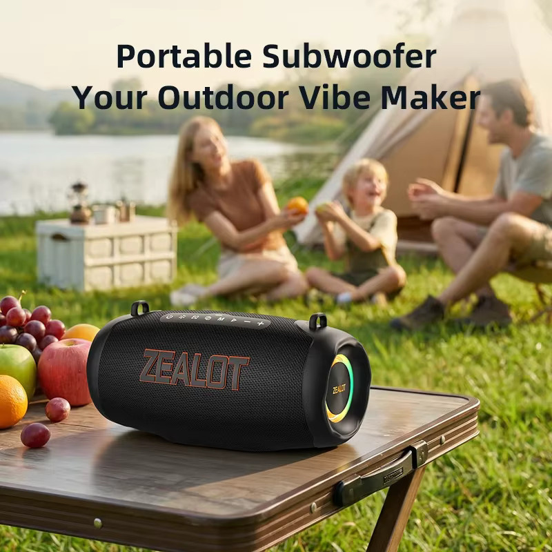 ZEALOT P16 Bluetooth-Lautsprecher in Schwarz mit IPX6 Wasser- und Staubschutz sowie 10 Stunden Akkulaufzeit - Bild 6