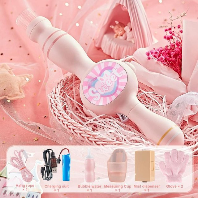 KITPIPI Smoke Bubble Machine Elastic Bubble Fog Wand, Blasengebläse, ab 3 Jahren - Bild 1