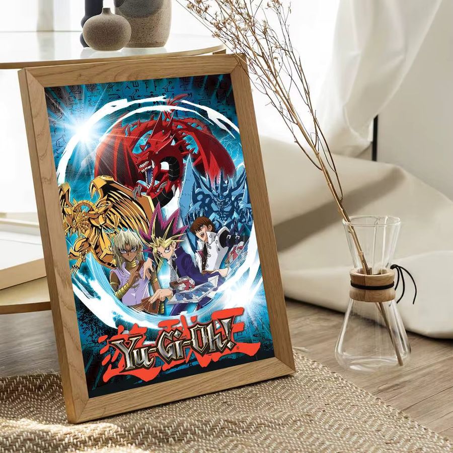 Yu Gi Oh Vintage Poster Wandkunst aus Kraftpapier in Weiß und Multicolor - Bild 5