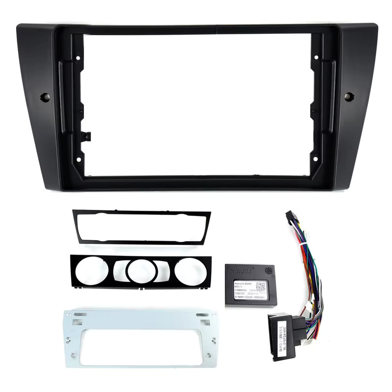 NAVIFANS 9-Zoll Autoradio Faszienrahmen Adapter für Toyota RAV4 2005–2013 mit Android 2 DIN Montage Set und Netzkabel-Kabel-Set in Schwarz - Bild 1