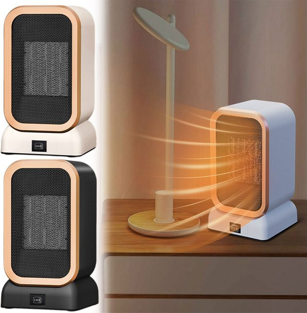 KISS-THE NIGHT Elektrische PTC Keramik-Heizung mit Thermostat in Schwarz oder Weiß - Bild 1