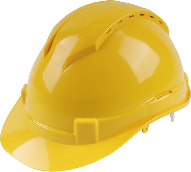 LUX-TOOLS Bauhelm mit 6-Punkt-Tragekomfort in Gelb nach EN 397 - Bild 1