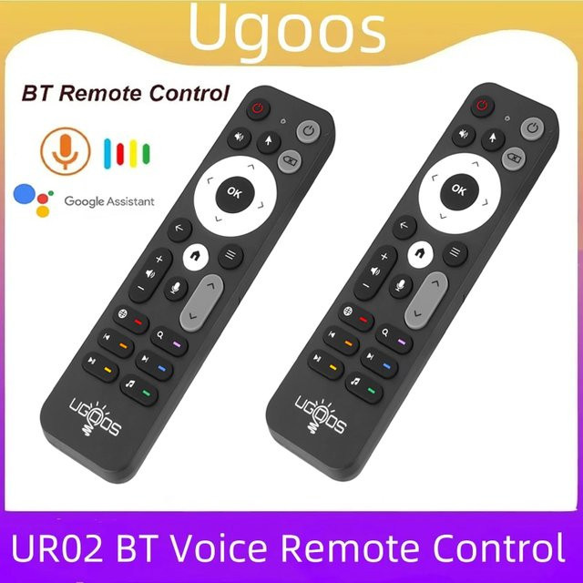 UGOOS UR02 Bluetooth Fernbedienung in Schwarz für Ugoos TOX1 TOX3 TOX4 AM8 PRO AM6B PLUS X4 X4Q Cube Pro TV Boxen - Bild 1