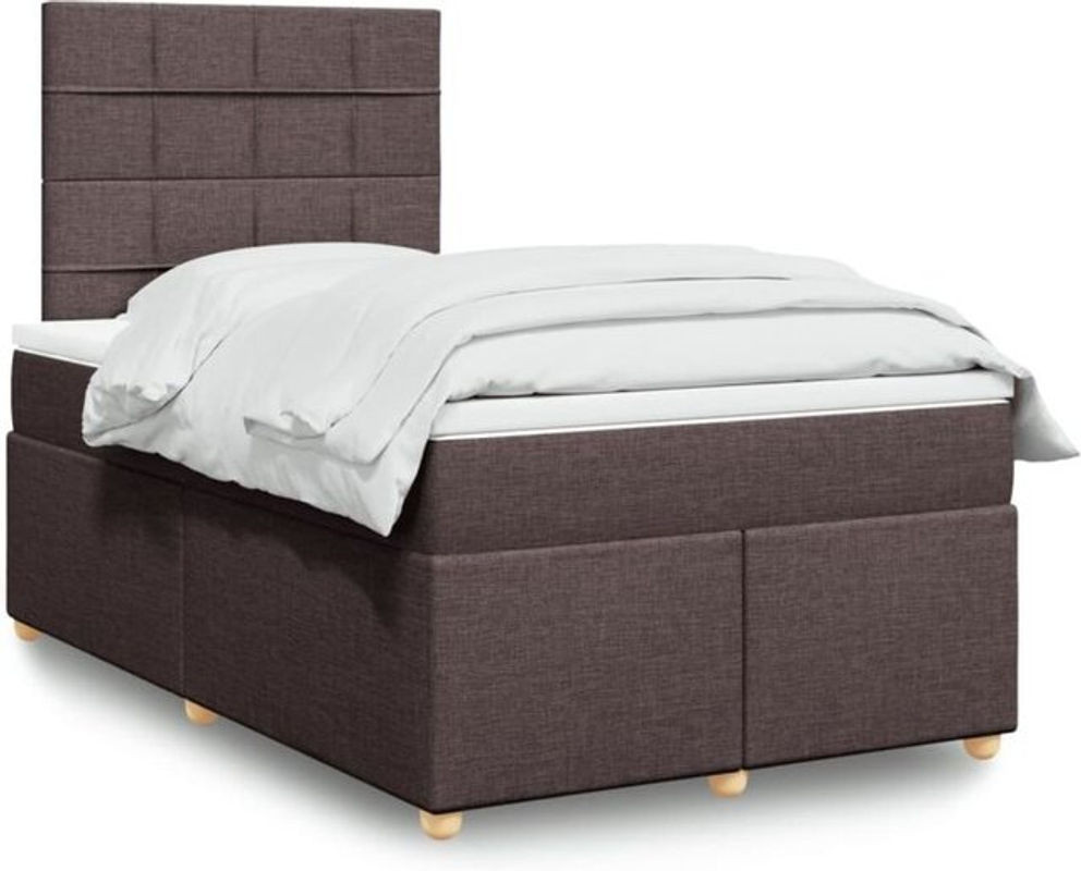 Vidaxl Boxspringbett mit Matratze in Braun aus Stoff, B/T/H: 190 x 120 x 150,5 cm - Bild 1