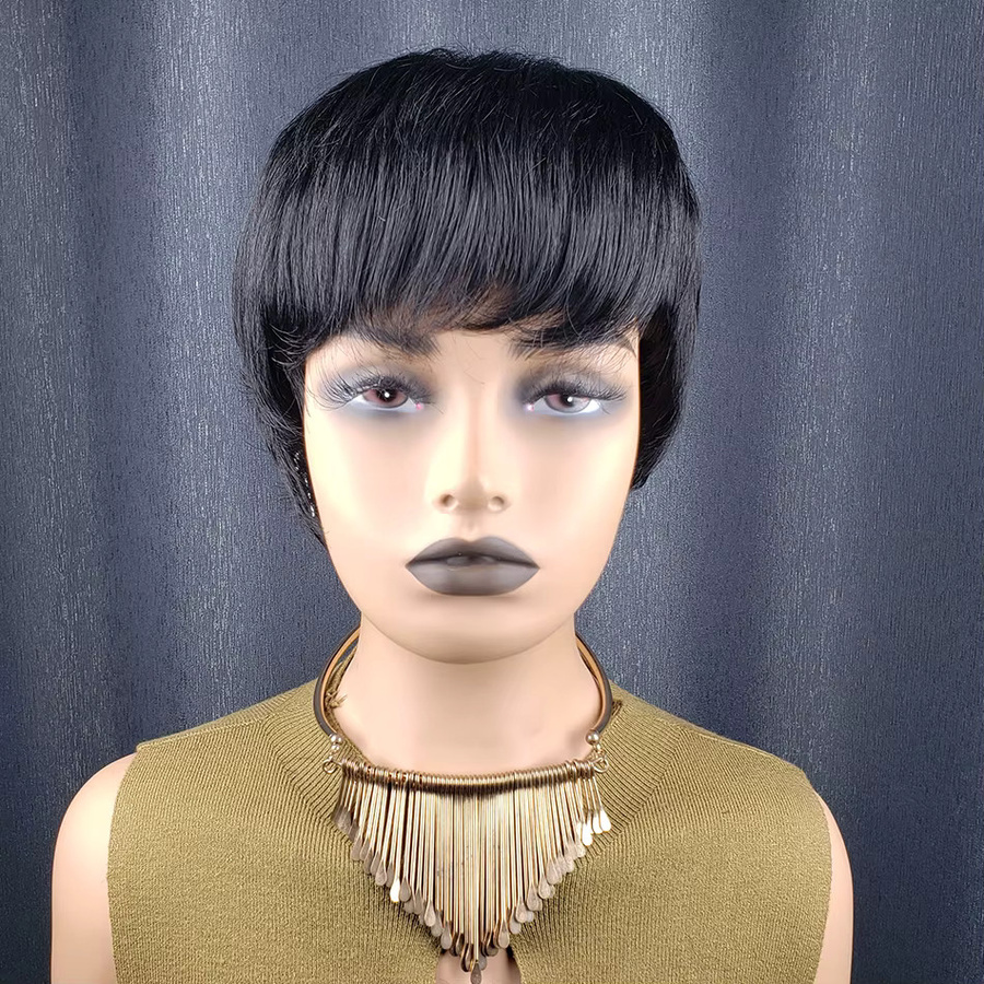 OYM HAIR Pixie-Schnitt-Perücke, Echthaar, Damen - Bild 4