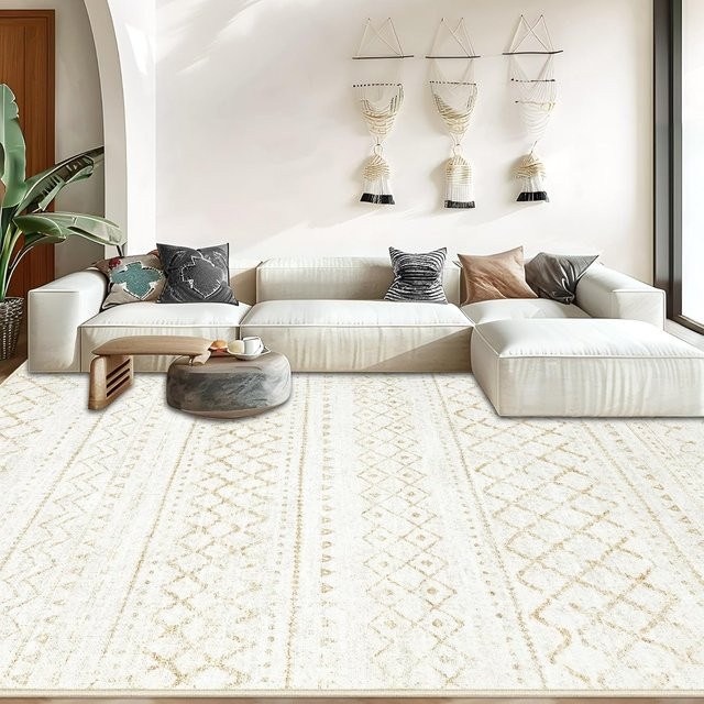 VIKAMA Boho Teppich mit geometrischem Design, schmutzabweisend und langlebig, Rechteckig, Breite: 160 cm, Tiefe: 80 cm - Bild 1