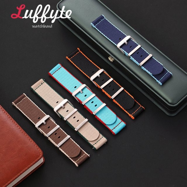 luffyte Uhrenarmband Nylon, Unisex, 20mm 22mm - Bild 1