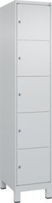 C+P Schließfachschrank Classic PLUS mit Füßen, 1 Abteil, Farbe Lichtgrau RAL 7035, H x B x T: 195 x 40 x 50 cm - Bild 1