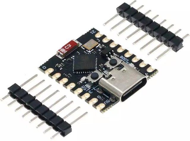 Si Tai&SH ESP32-C3 SuperMini Entwicklungsboard mit WLAN und Bluetooth in Schwarz - Bild 1