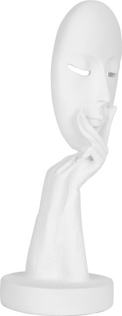 GoolRC Abstrakte Gesichtskunst Statue als moderne Skulptur in Weiß - Bild 1