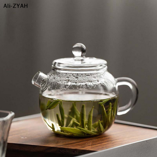 JETTING Mini-Teekanne aus klarem Glas mit Infuser, 150 ml, hochborosilikatglas für Kung-Fu-Tee und heiße Getränke, transparent - Bild 1